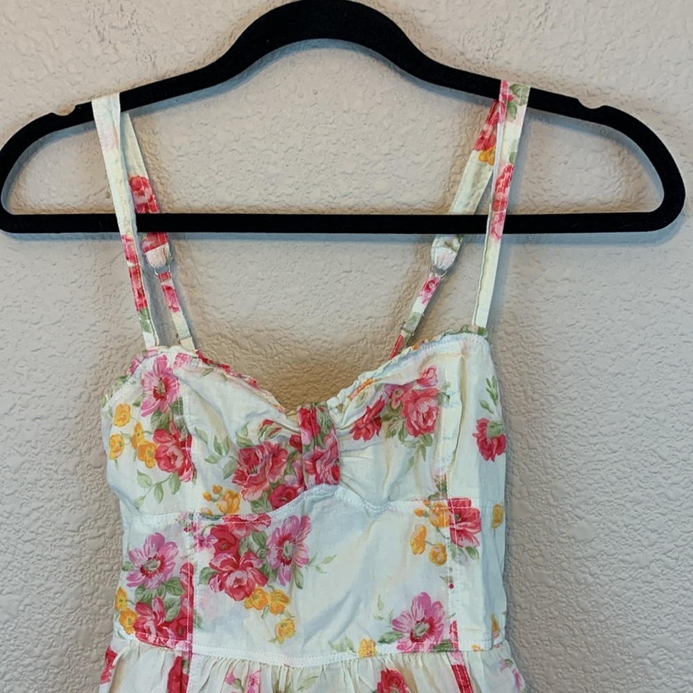 Abercrombie kids floral summer dress sz L sweetheart neckline casual school - Picture 2 of 8